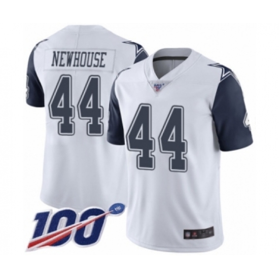 Men's Dallas Cowboys #44 Robert Newhouse Limited White Rush Vapor Untouchable 100th Season Football Jersey - Ujersey