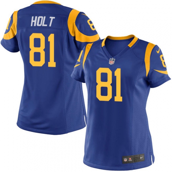 Women's Nike Los Angeles Rams #81 Torry Holt Game Royal Blue Alternate NFL Jersey - Ujersey