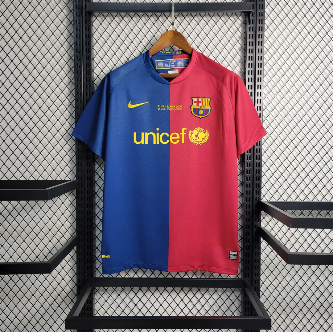 Barcelona Retro Jersey Home Soccer Shirt 2008/09 - UCL - Ujersey NHL