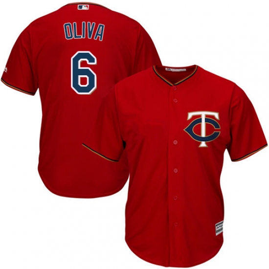 Youth Majestic Minnesota Twins #6 Tony Oliva Authentic Scarlet Alternate Cool Base MLB Jersey - Ujersey