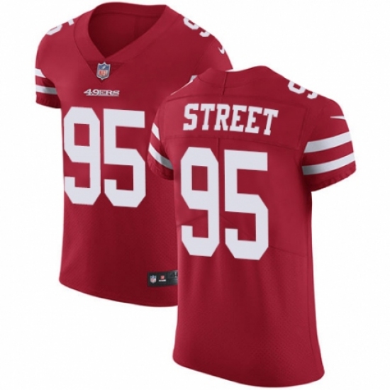 Men's Nike San Francisco 49ers #95 Kentavius Street Red Team Color Vapor Untouchable Elite Player NFL Jersey - Ujersey