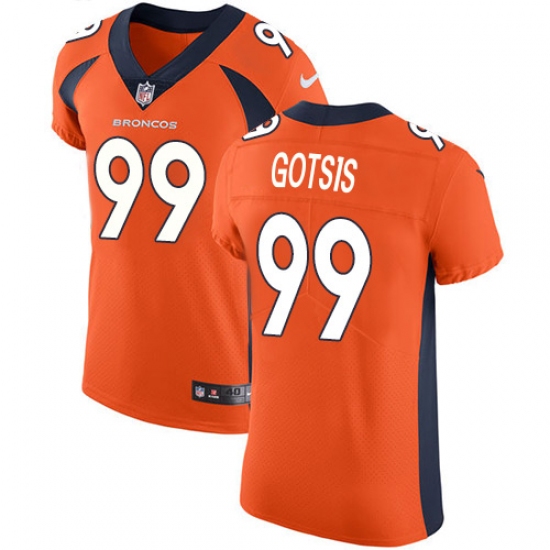 Men's Nike Denver Broncos #99 Adam Gotsis Orange Team Color Vapor Untouchable Elite Player NFL Jersey - Ujersey