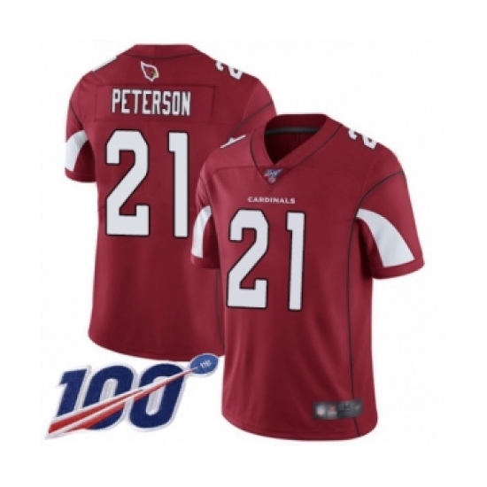 Men's Arizona Cardinals #21 Patrick Peterson Red Team Color Vapor Untouchable Limited Player 100th Season Football Jersey - Ujersey
