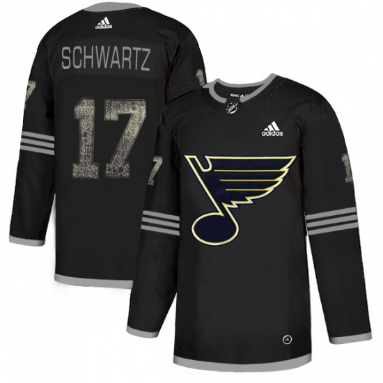 Men's Adidas St. Louis Blues #17 Jaden Schwartz Black Authentic Classic Stitched NHL Jersey - Ujersey