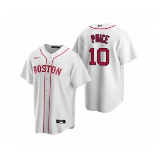 Men's Boston Red Sox #10 David Price Nike White Replica Alternate Jersey - Ujersey