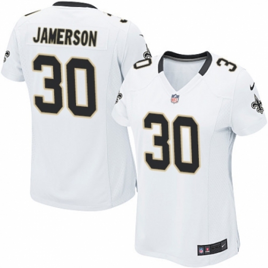 Women's Nike New Orleans Saints #30 Natrell Jamerson Game White NFL Jersey - Ujersey
