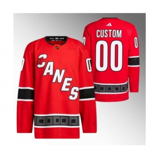 Men's Carolina Hurricanes Custom Red 2022-23 Reverse Retro Stitched Jersey - Ujersey