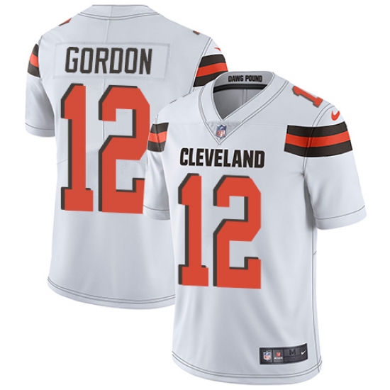 Men's Nike Cleveland Browns #12 Josh Gordon White Vapor Untouchable Limited Player NFL Jersey - Ujersey