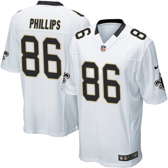 Men's Nike New Orleans Saints #86 John Phillips Game White NFL Jersey - Ujersey