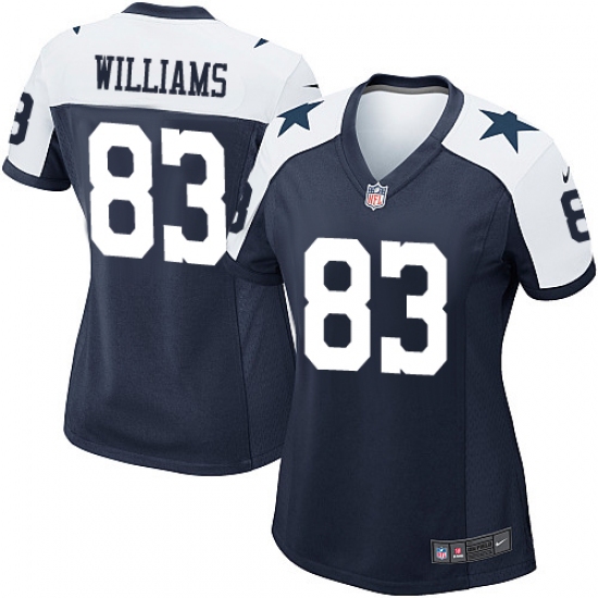 Women's Nike Dallas Cowboys #83 Terrance Williams Game Navy Blue Throwback Alternate NFL Jersey - Ujersey