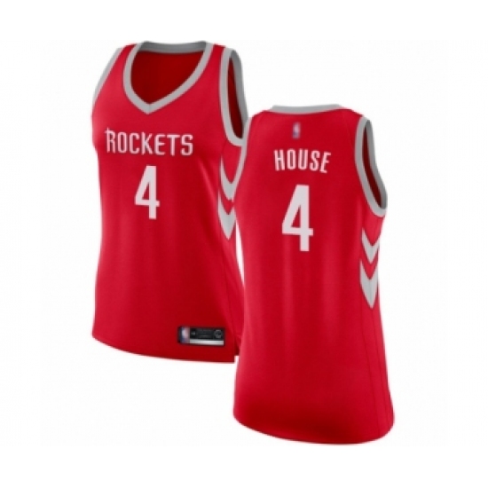 Women's Houston Rockets #4 Danuel House Swingman Red Basketball Jersey - Icon Edition - Ujersey