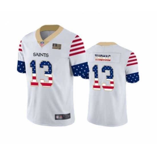 Men's New Orleans Saints #13 Michael Thomas White Independence Day Limited Football Jersey - Ujersey