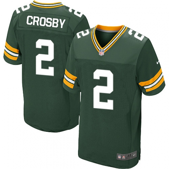 Men's Nike Green Bay Packers #2 Mason Crosby Elite Green Team Color NFL Jersey - Ujersey