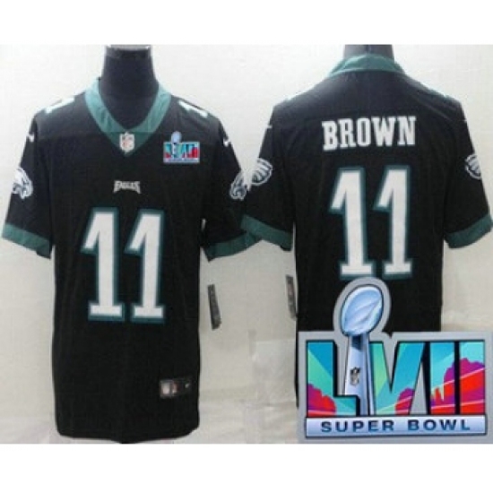Youth Philadelphia Eagles #11 AJ Brown Limited Black Super Bowl LVII Vapor Jersey - Ujersey