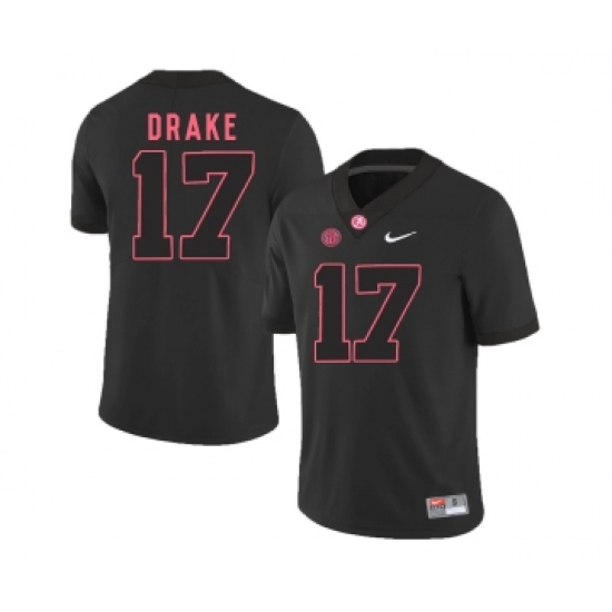 Alabama Crimson Tide 17 Kenyan Drake Black College Football Jersey - Ujersey