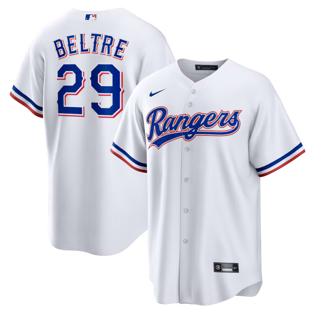 Men's Texas Rangers Adrian Beltre Nike White Home Retired Player Replica Jersey - ujerseystore