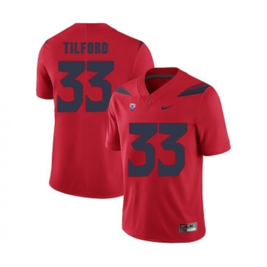 Arizona Wildcats 33 Nathan Tilford Red College Football Jersey - Ujersey