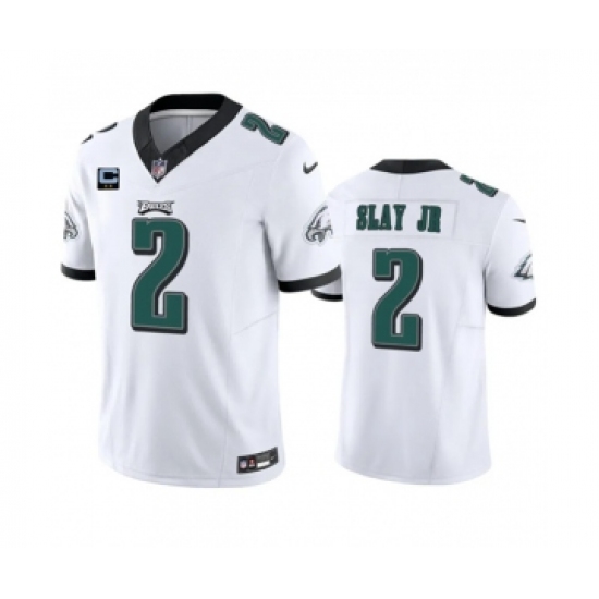 Men's Nike Philadelphia Eagles #2 Darius Slay JR White 2023 F.U.S.E. 2-Star C Vapor Untouchable Limited Football Stitched Jersey - Ujersey