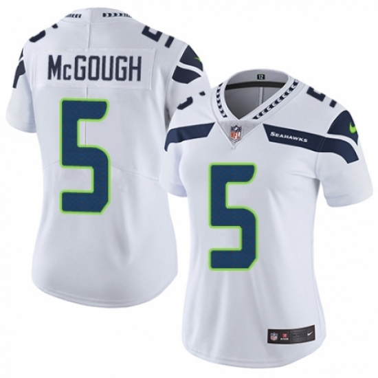 Women's Nike Seattle Seahawks #5 Alex McGough White Vapor Untouchable Limited Player NFL Jersey - Ujersey