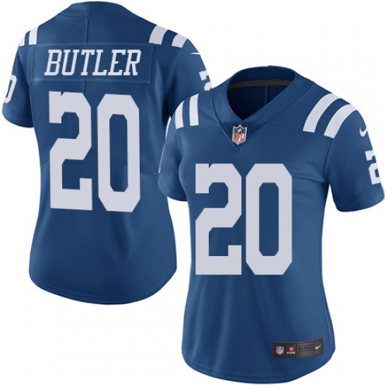 Women's Nike Indianapolis Colts #20 Darius Butler Limited Royal Blue Rush Vapor Untouchable NFL Jersey