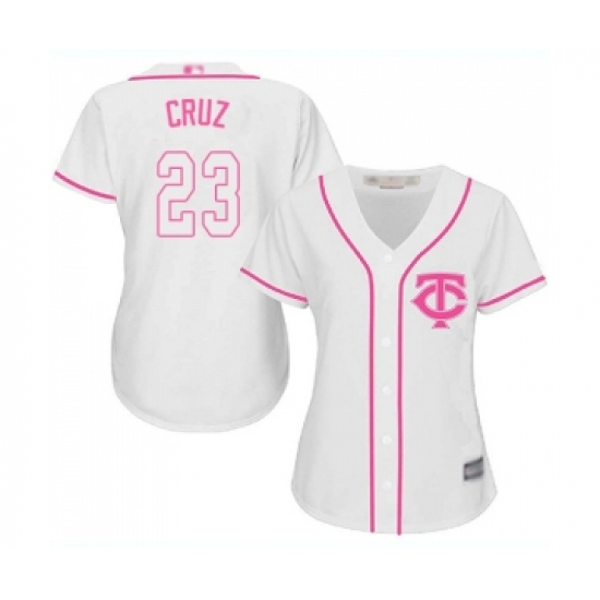 Women's Minnesota Twins #23 Nelson Cruz Replica White Fashion Cool Base Baseball Jersey - Ujersey