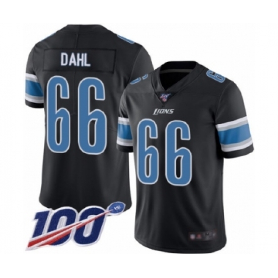 Youth Detroit Lions #66 Joe Dahl Limited Black Rush Vapor Untouchable 100th Season Football Jersey - Ujersey