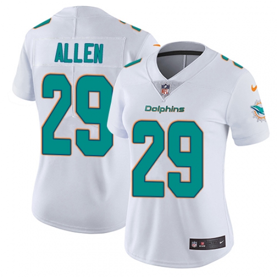 Women's Nike Miami Dolphins #29 Nate Allen White Vapor Untouchable Limited Player NFL Jersey - Ujersey