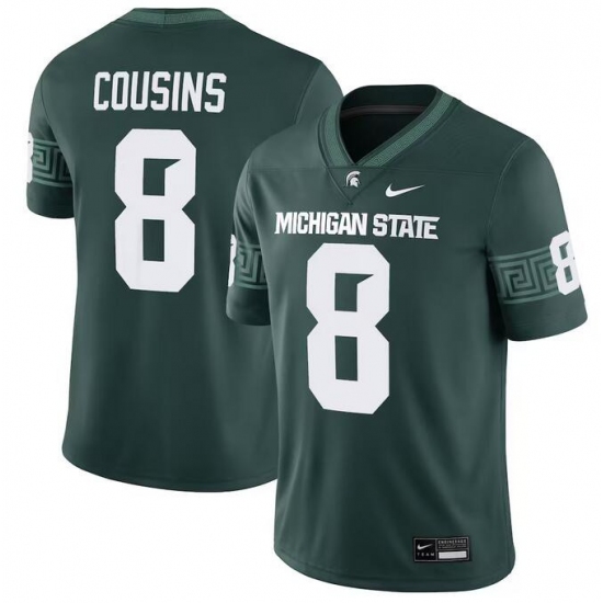Men's Michigan State Spartans #8 Kirk Cousins Green Vapor Limited Stitched Football Jersey - Ujersey
