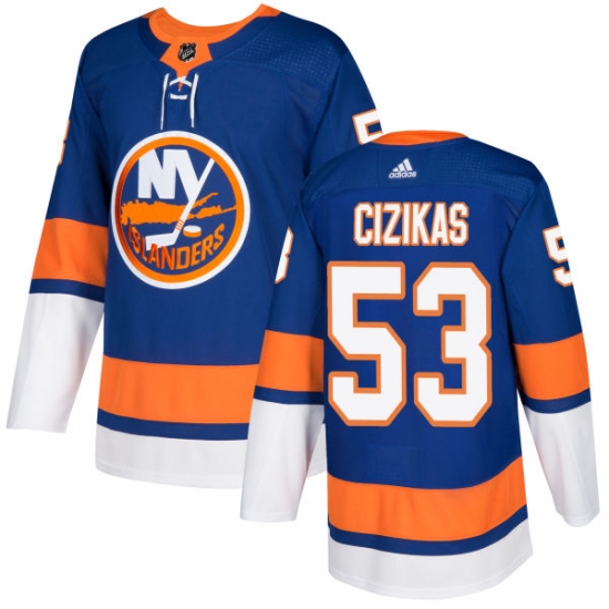 Men's Adidas New York Islanders #53 Casey Cizikas Premier Royal Blue Home NHL Jersey - Ujersey