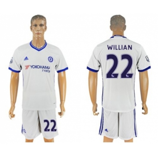 Chelsea #22 Willian White Soccer Club Jersey