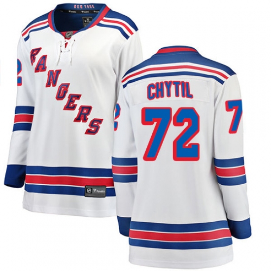 Women's New York Rangers #72 Filip Chytil Fanatics Branded White Away Breakaway NHL Jersey - Ujersey