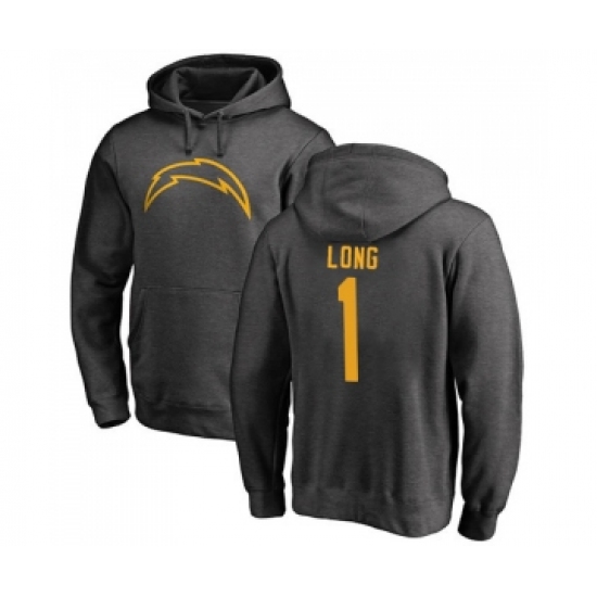 Football Los Angeles Chargers #1 Ty Long Ash One Color Pullover Hoodie - Ujersey