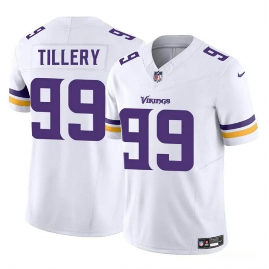 Men's Minnesota Vikings #99 Jerry Tillery White 2023 F.U.S.E. Vapor Untouchable Limited Football Stitched Jersey - Ujersey