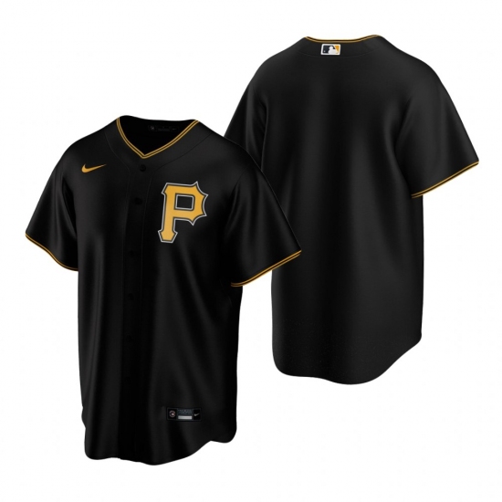 Men's Nike Pittsburgh Pirates Black Alternate Stitched Baseball Jersey - Ujersey