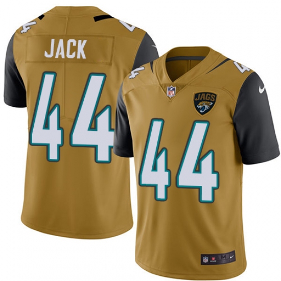 Men's Nike Jacksonville Jaguars #44 Myles Jack Limited Gold Rush Vapor Untouchable NFL Jersey - Ujersey