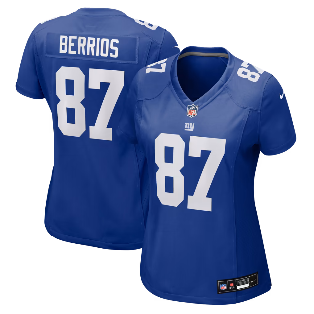 Women's New York Giants Braxton Berrios Nike Royal Team Game Jersey