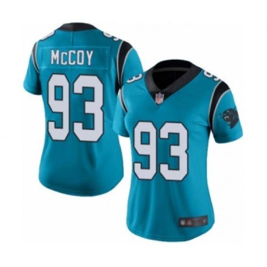 Women's Carolina Panthers #93 Gerald McCoy Limited Blue Rush Vapor Untouchable Football Jersey - Ujersey