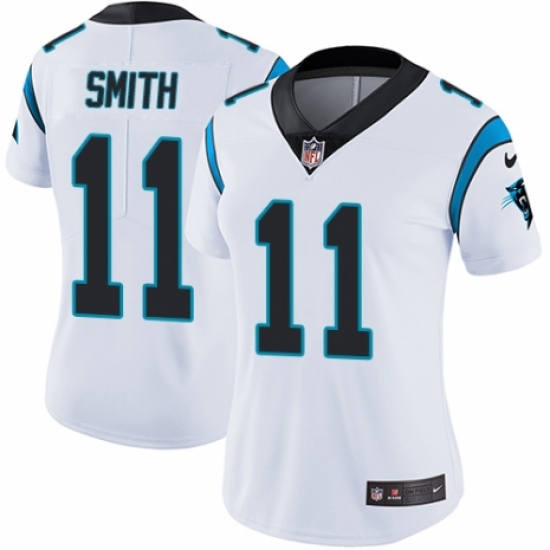 Women's Nike Carolina Panthers #11 Torrey Smith White Vapor Untouchable Limited Player NFL Jersey