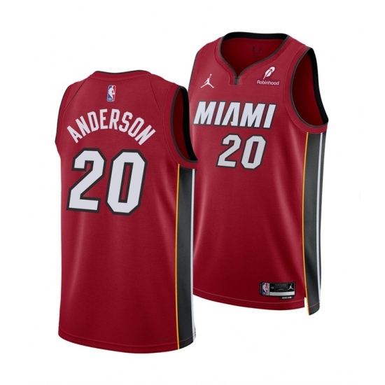 Men's Miami Heat #20 Kyle Anderson Red 2025 Statement Edition Swingman Stitched Basketball Jersey - Ujersey