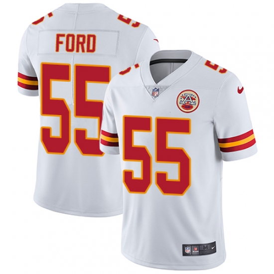 Youth Nike Kansas City Chiefs #55 Dee Ford White Vapor Untouchable Limited Player NFL Jersey - Ujersey