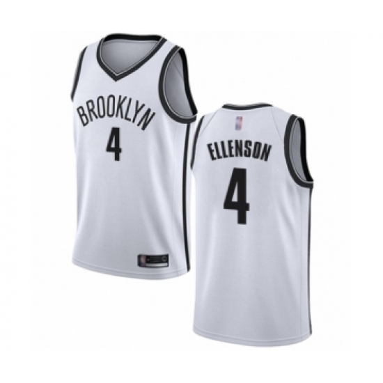 Women's Brooklyn Nets #4 Henry Ellenson Swingman White Basketball Jersey - Association Edition - Ujersey