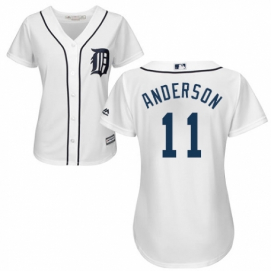 Women's Majestic Detroit Tigers #11 Sparky Anderson Replica White Home Cool Base MLB Jersey - Ujersey