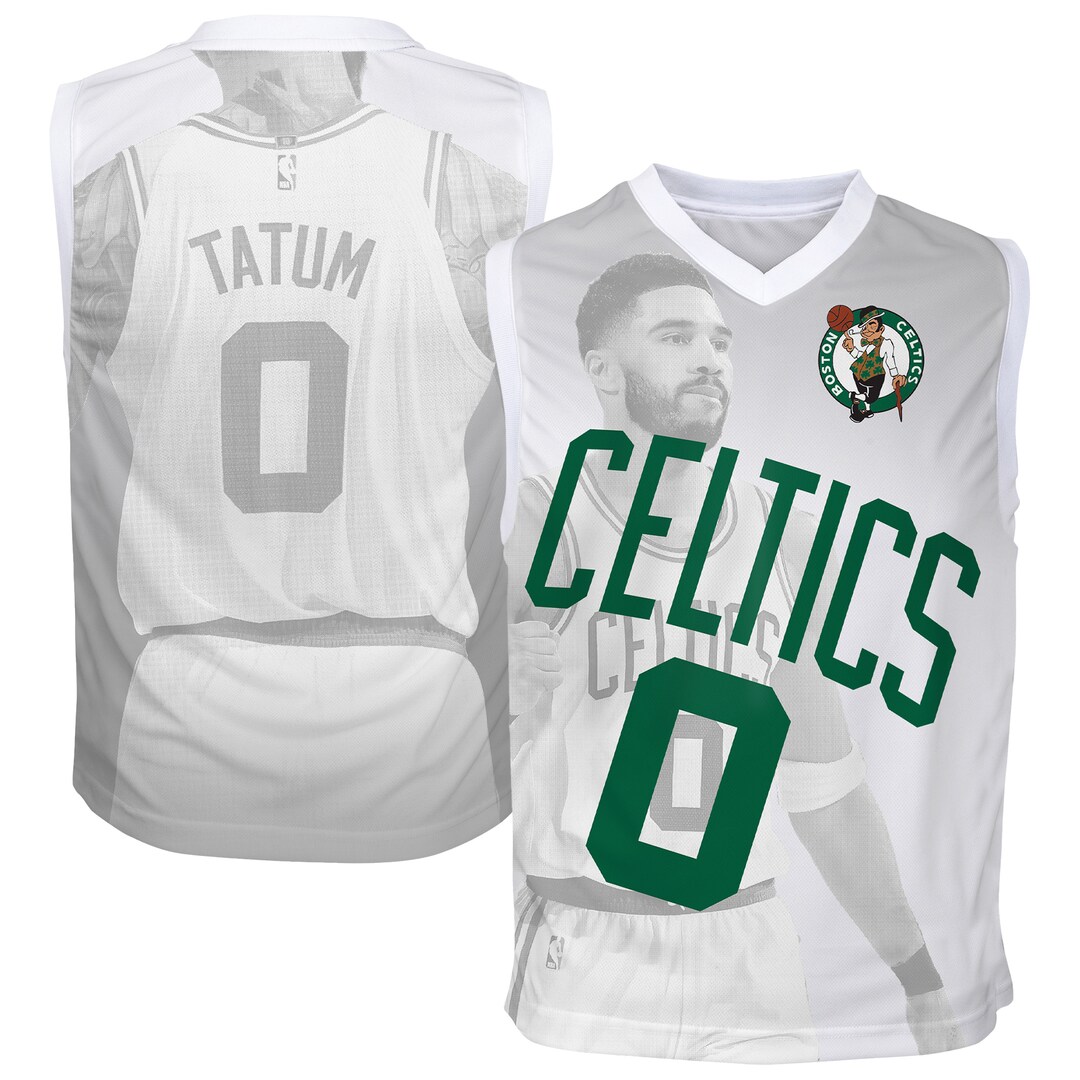 Youth Boston Celtics Jayson Tatum Outerstuff White Hometown Fashion Jersey - ujerseystore