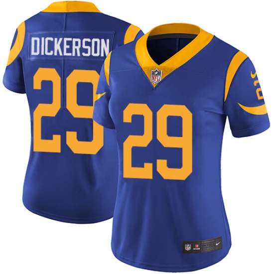 Women's Nike Los Angeles Rams #29 Eric Dickerson Elite Royal Blue Alternate NFL Jersey - Ujersey