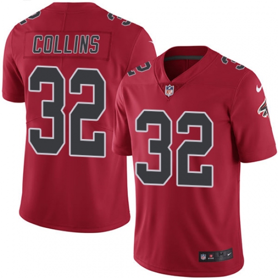 Youth Nike Atlanta Falcons #32 Jalen Collins Limited Red Rush Vapor Untouchable NFL Jersey - Ujersey