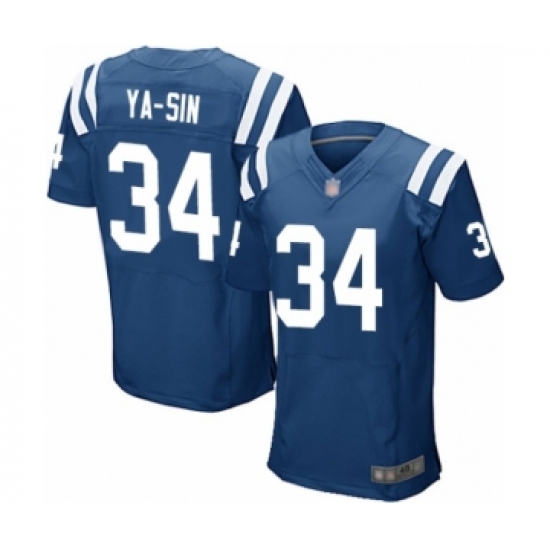 Men's Indianapolis Colts #34 Rock Ya-Sin Elite Royal Blue Team Color Football Jersey - Ujersey