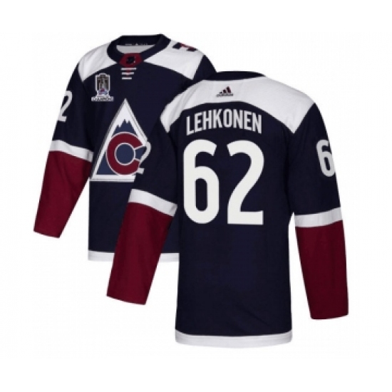 Men's Colorado Avalanche #62 Artturi Lehkonen 2022 Navy Stanley Cup Champions Patch Stitched Jersey - Ujersey