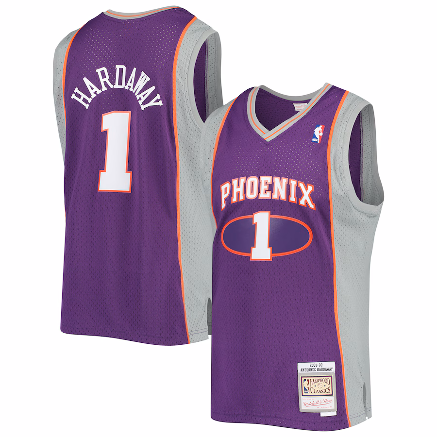 Men's Phoenix Suns Penny Hardaway Mitchell & Ness Purple 2001/02 Hardwood Classics Swingman Jersey - Ujersey NHL