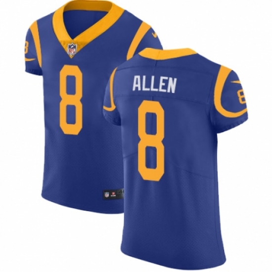 Men's Nike Los Angeles Rams #8 Brandon Allen Royal Blue Alternate Vapor Untouchable Elite Player NFL Jersey - Ujersey