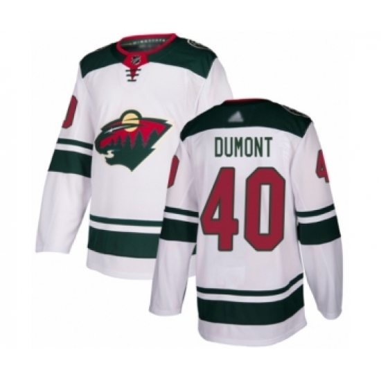Youth Minnesota Wild #40 Gabriel Dumont Authentic White Away Hockey Jersey - Ujersey